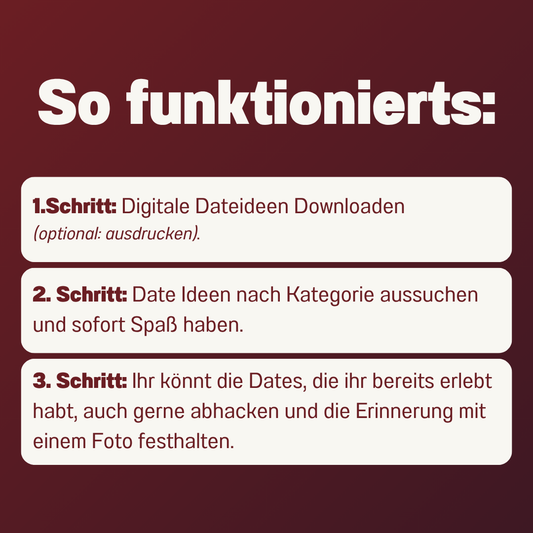 40 Date-Ideen für Paare in Fernbeziehungen | PDF Download