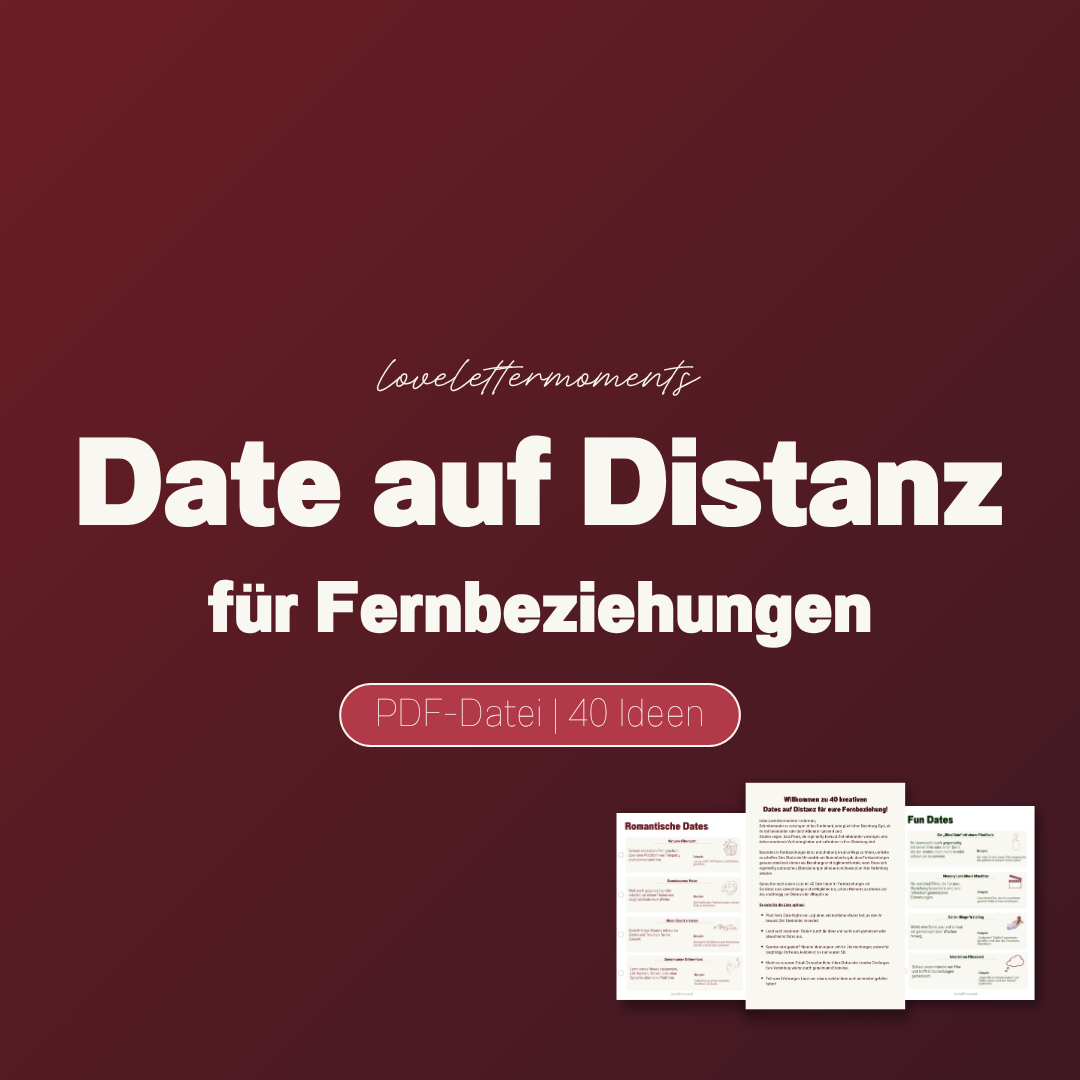 40 Date-Ideen für Paare in Fernbeziehungen | PDF Download