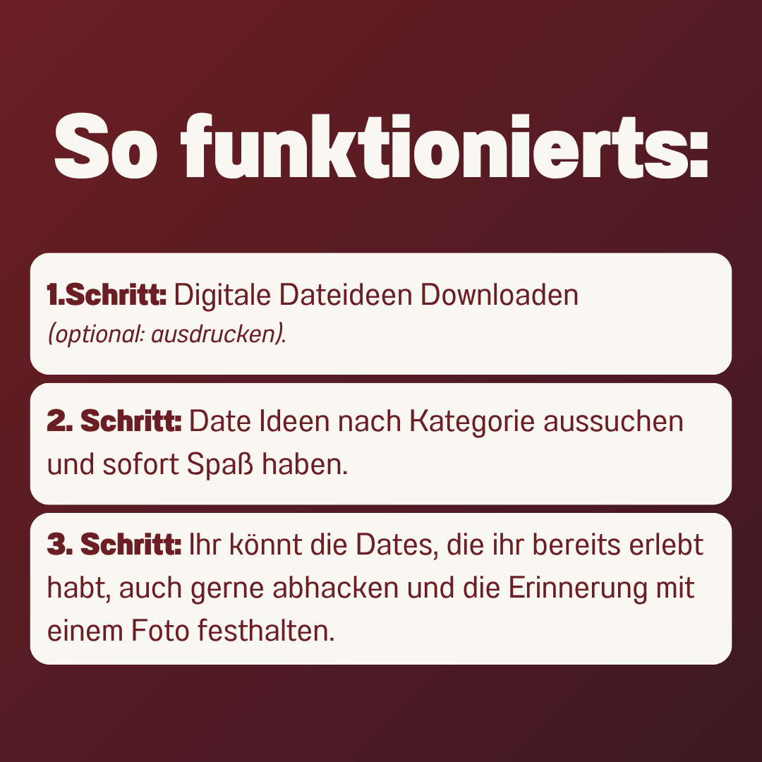 40 Date-Ideen für Paare in Fernbeziehungen | PDF Download
